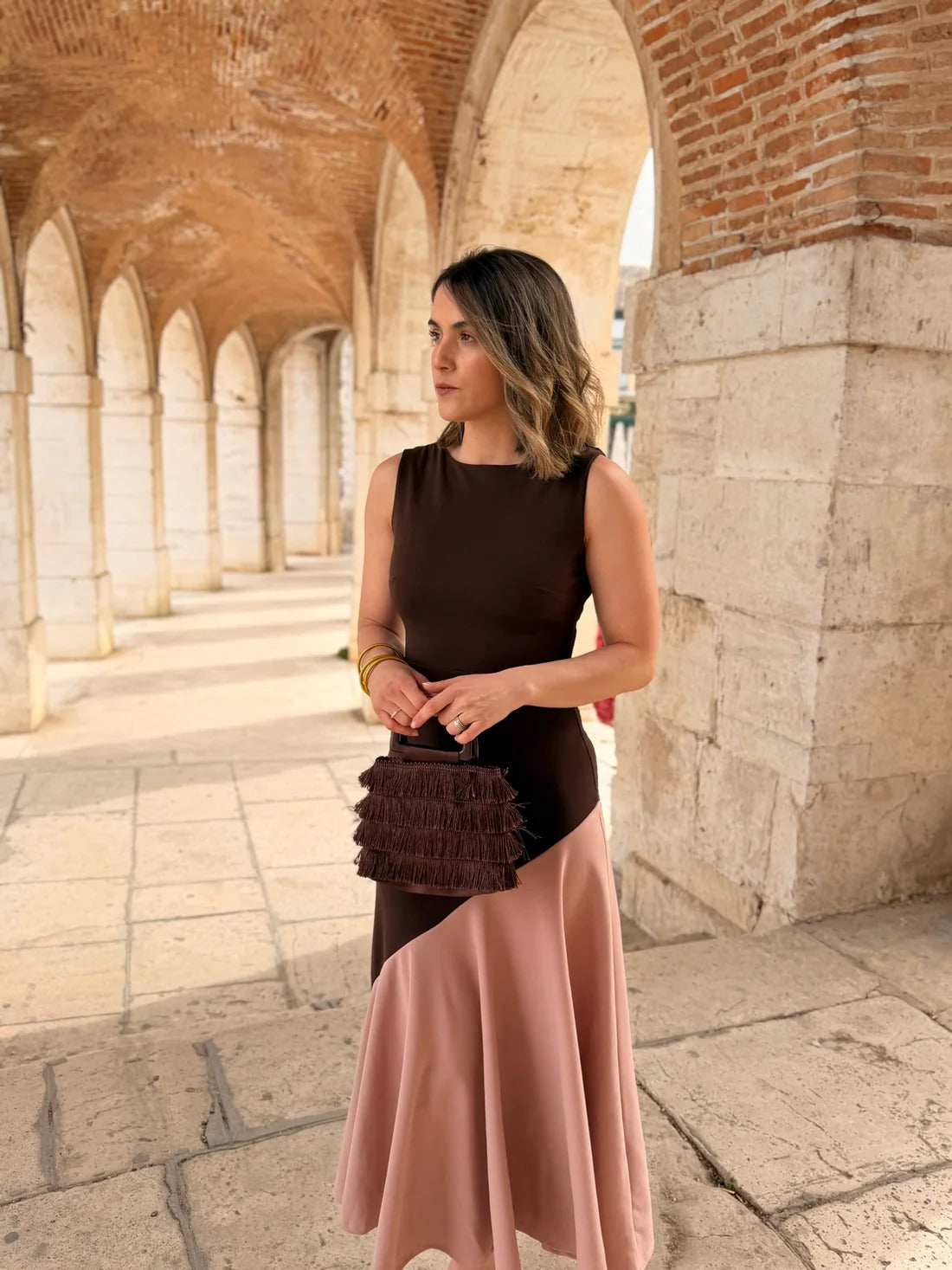 AMELIA - VESTIDO BICOLOR