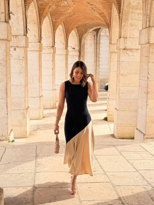 AURELIA - VESTIDO BICOLOR