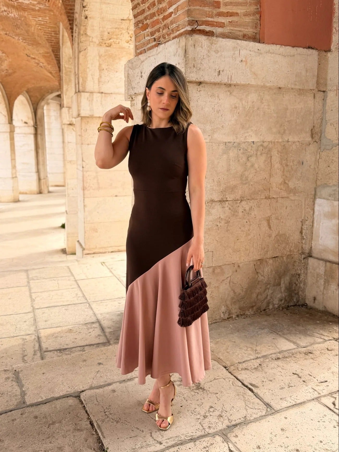 AMELIA - VESTIDO BICOLOR